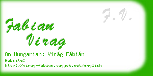 fabian virag business card
