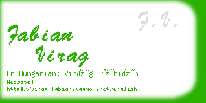 fabian virag business card